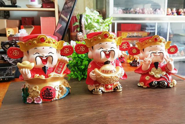 Tượng chibi Thần Tài vui vẻ 14cm